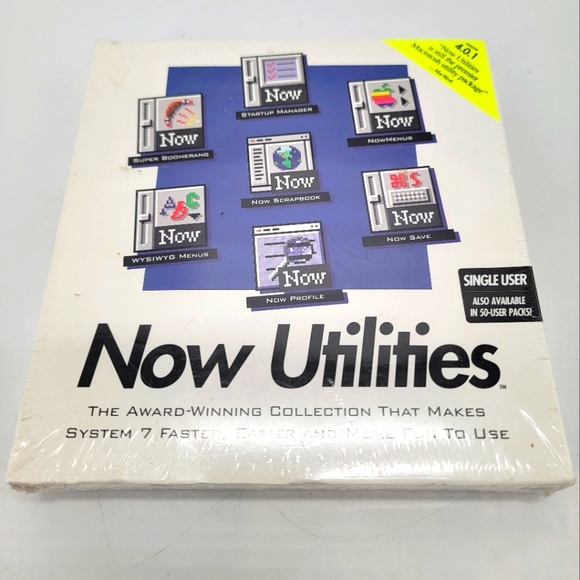 Vintage Now Software Utilities Brand New SEALED Macintosh